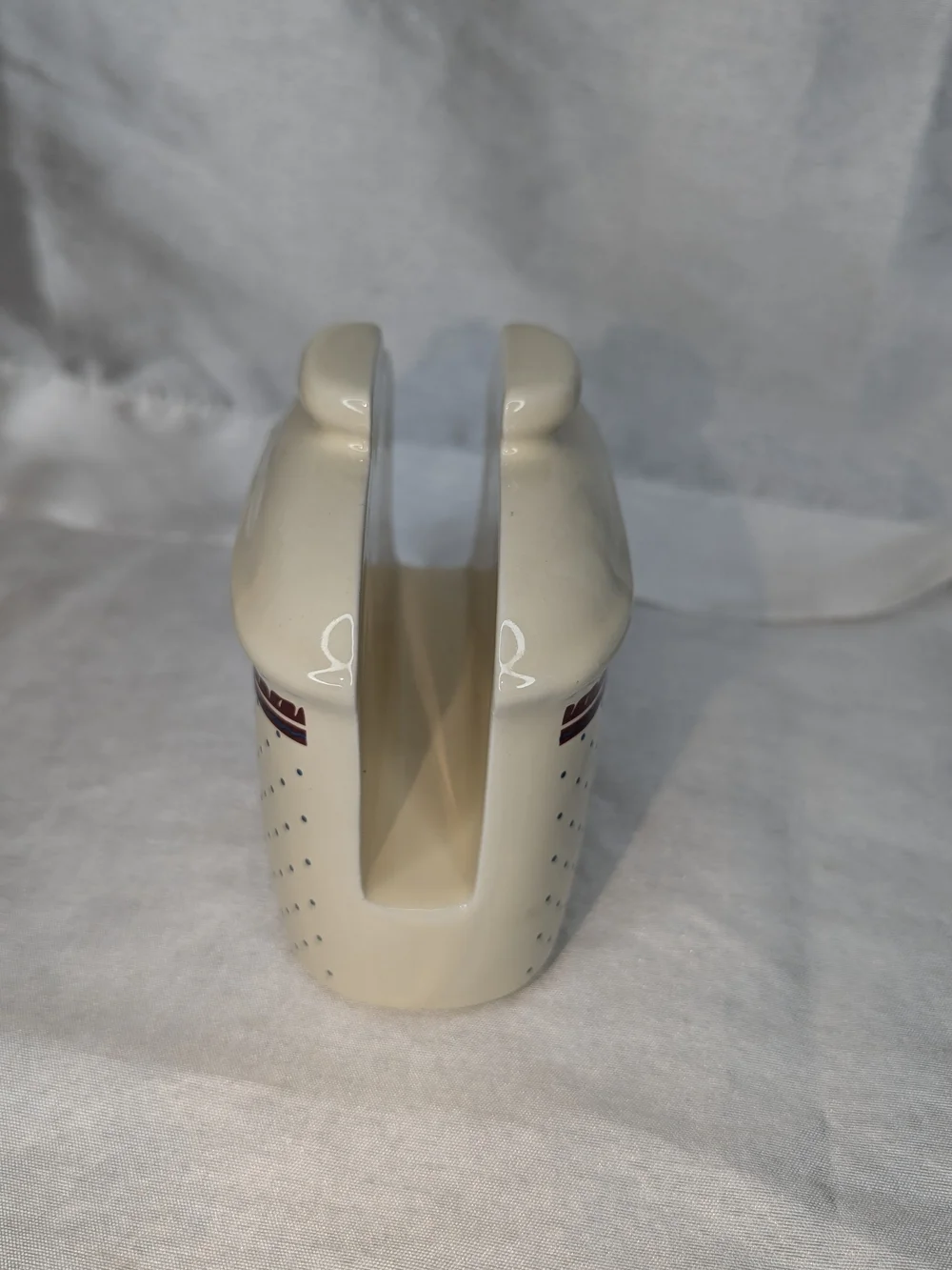 Vintage Geo. Z. Lefton 1988 Rooster Napkin Holder Ceramic Beige/Blue/Red KCA067